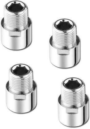 RUHE Full Brass 1.5 Inch Extension Nipple for Pipe Fittings Set of 4 (Chrome Finish) Faucet Nozzle