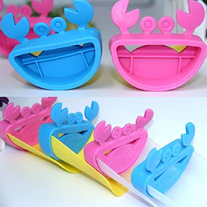 Gambit Silicone Sink Faucet Handle Extender for Children-Baby Bathroom Accessory Wash Basin Sink Short Tap Solution Faucet for Home (1pc) (Multicolour) Faucet Handle