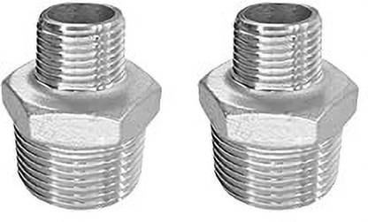 Implemental Reducing Pipe Fitting - Reducer Hex Nipple Male Connector 2 Pcs (3/4 x 3/8 Inch) Faucet Nozzle
