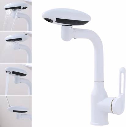 MAQOiW 4 in 1 Kitchen Faucet Extender, 360° Swivel Basin Mixer Tap, 4 Water Flow Modes Faucet Mount