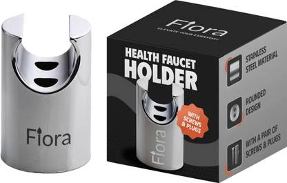 fiora SS Health Faucet Holder,Hand Shower Holder (Multi Purpose)| Wall Mounted Holder. Faucet Set
