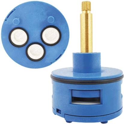 BathSense by JAQUAR 56mm JAQUAR Diverter Cartridge 56mm Diameter 3-Way 56mm Height Blue Faucet Set