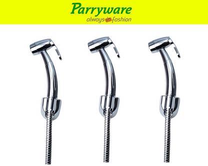 Parryware Coral Neo ABS Health Faucet with Hook and 1.5 mtr. SS Hose Pipe set of 3 pic 099 Faucet Set
