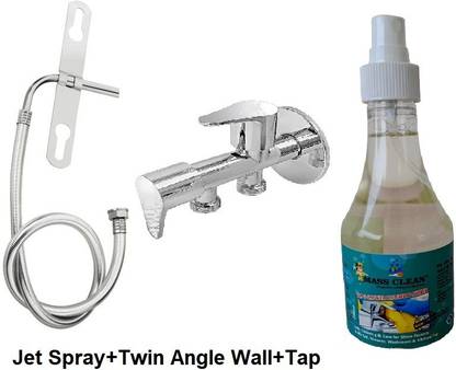 Senkiddpro by Senkiddpro 2way/twin Angle Wall , Jet Spray Fitting Toilet Sheet with Tap Shiner Faucet Set