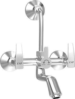 ZAP by Zap Hexa Series 2311 Premium Brass Wall Mixer Hot/Cold Knobs and Faucet Cleaner Faucet Set