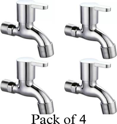 Waterflo WARERFLO BIB Cocks With Foam FLO Nozel For BATHROOM And Toilet Pack Of 4 Faucet Set
