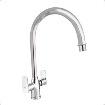 ESSE18 OB-113#4 Brass Center Hole Basin Mixer in Long Swivel Spout with Quarter Turn Faucet Set