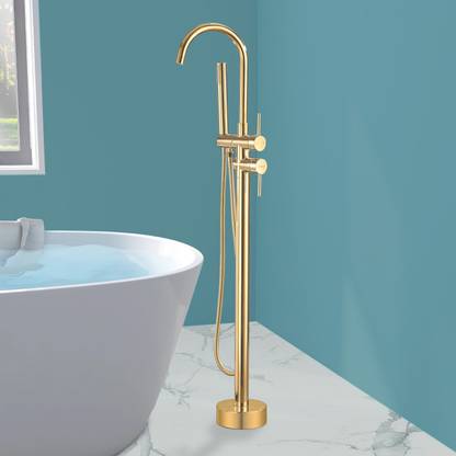 Impulse by Plantex Free Standing Bath Tub Filler Faucet/Single Lever Faucet & Handle Held Shower Faucet Set