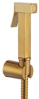 ZAP CS Gold Plated Brass Health Faucet, Stand & Hose Pipe/Jet Spray for Toilets Faucet Set