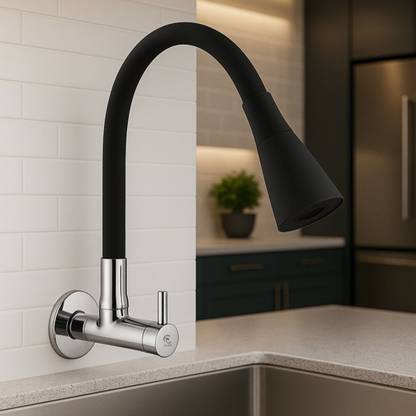 Cloudtail by Prestige Turbo Brass Dual Flow Flexible Sink Tap with Spout Rain Spray with Flange Pillar Tap Faucet