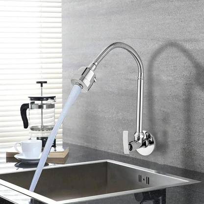 Oleanna Desire (Brass) Kitchen Sink Spray Spout Flexible Cock with Flange Pillar Tap Faucet