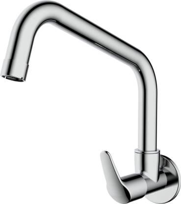 DULCET Kitchen Sink Cock Extra Long Wall Mounted Faucet/Tap with Movable Spout 360 Degree Rotating Chrome Finish Use for Kitchen Sink/WashBasin(DW111-09-EXT) Bib Tap Faucet