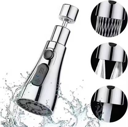 COSWARE Universal Kitchen Faucet 3-Function Pull Down Sink Sprayer Attachment for Faucet Pull Out Spray Head Big Angle Rotatable Anti -Splash Faucet Spout Faucet