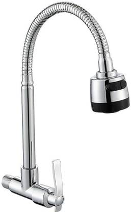 SUPVOX by HASTHIP High Arc Wall Mounted Faucet with Flexible Gooseneck Spout Wall Mounted High Arc Water Faucet with Switchable Modes and Flexible Gooseneck Wall Mounted Basin Mixer Faucet