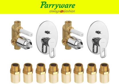 Parryware Pluto concealed Diverter Body , Upper Part MTA 8 pic set of 2 pic 164 Pluto Diverter with upper trim Diverter | Brass MTA 3/4 x 1/2 | Complete set Diverter Faucet
