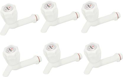 POLO PVC Plastic Long Body bib Cock Standard Size 1/2 - for hot & Cold Water bib tap Bib Tap Faucet