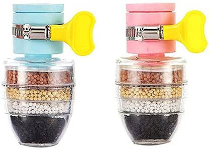 AKRIZA 2 PCS Activated Carbon Water Faucet, Tap Filter for Drinking Water Tap Mount Water Filter