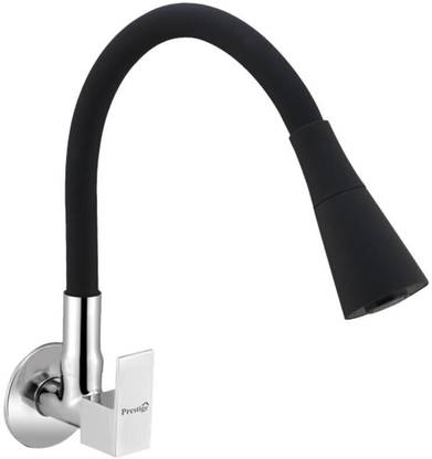 Prestige Orion Flexo SmartBuy Flexible Sink Faucet - Flxo Play (With 360 Degree Flexible Silicon Hose & Dual Flow Pattern) Cold Water Tap Black Pillar Tap Faucet