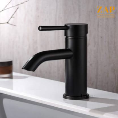 ZAP 3334 Single Liver Basin Mixer Tap/ Water Tap for Bathroom (Black ...