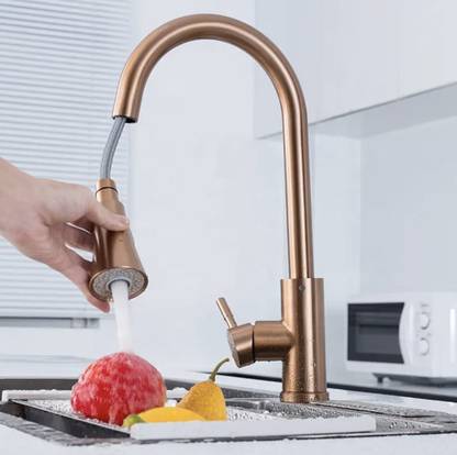 TRIAND ROSE GOLD PULLOUT KITCHEN Kitchen Mixer Faucet
