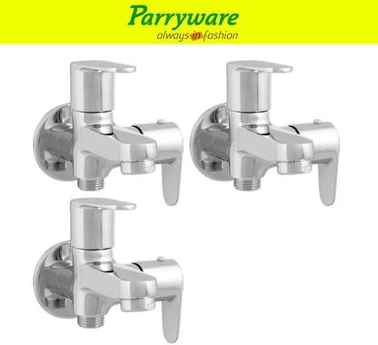 Parryware Uno 2-in-1 Bib Cock Tap – Wall Mounted Brass set of 3 pic 211 Two-in-One Bib Cock Tap – Wall Mounted Brass Faucet Bib Tap Faucet