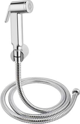 KURIC ABS Health Faucet with SS-304 Grade 1 Meter Flexible Hose Pipe and Wall Hook Chrome Finish, Sink Sprayer, Jet Spray for Toilet, Wash Bidet Jet Spray Health  Faucet