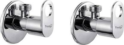 Prestige Premium quality stainless steel Prime Valve Tap Chrome Plated Pack of 2 Angle Cock Faucet