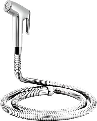 KURIC ABS Health Faucet with 1 Meter Flexible SS Hose Pipe and Wall Hook for Toilet Jet Spray for Toilet, Faucet for Toilet, Toilet Bidet Sprayer Set, Chrome Finish Health  Faucet