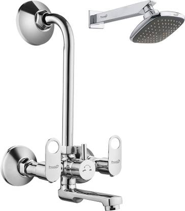 Prestige Prime Full Brass Wall Mixer With L Bend With 4inch Garnet shower with 9inch arm Mixer Faucet