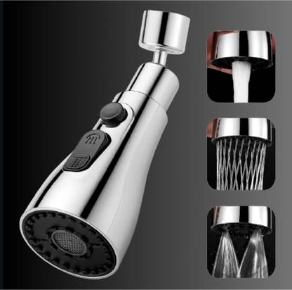 COSWARE Tap Extender for Kitchen, 720° Rotating Faucet Aerator with 3-Mode Water Flow Brass & ABS Swivel Tap Extension for Easy Cleaning & Water Saving (Tap Extender) Spout Faucet