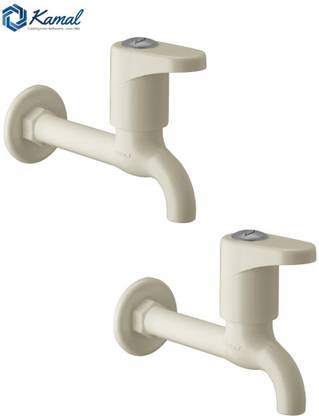 KAMAL Long Body Bib Cock Verona - Set of 2 (PTMT Plastic Faucet) Cold Water Only Bib Tap Faucet