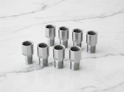 Clinton BRASS 2 INCH" EXTENSION NIPPLE FOR PIPE FITTINGS (PACK OF-8) Stop Cock Faucet