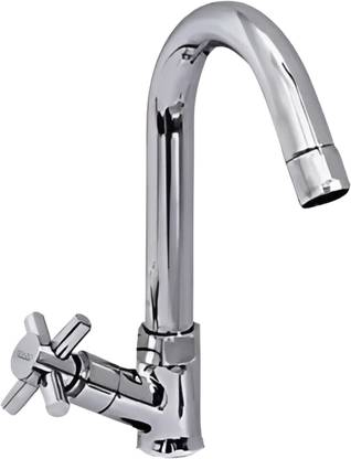Flipkart SmartBuy Lybra Brass Swan Neck For Kitchen Sink, Wash Basin With 360 Degree Swivel Spout For Kitchen Sink, Wash Basin, Chrome, Pack Of 1 Pillar Tap Faucet