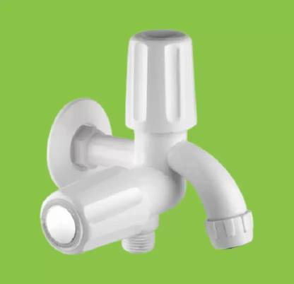SS GLOBAL TRADER PVC Two Way Angle Water Tap Faucet Set Health  Faucet
