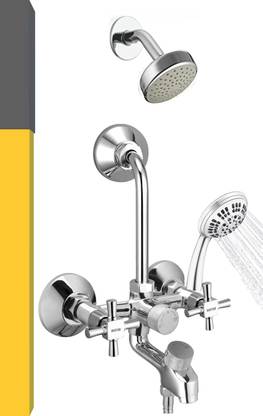 MAYUR ÖCICH WALL MIXER 3-IN-1 {VICTORIAN} [HEAVY DUTY]- LAX (HIGH-PRESS OHS) & 5-FLOW HAND WATER TAP [SHOWER COMPLETE SET] BATH TAPS [BATHROOM SET] TAPS FOR BATHROOM [TAP] Mixer Faucet