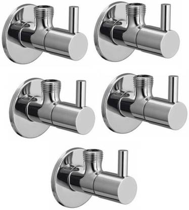 Floyd by FUTURAM Angle Cock Square with Wall Flange/ Angular Stop Cock Wash Basin Tap Angle Valve for Bathroom Geyser Tap|5pc TURBO ANGLE VALVE (PACK OF 5 PCS Angle Cock Faucet