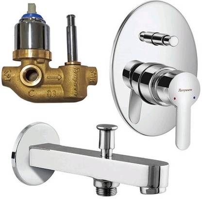 Parryware Claret diverter Body With upper Trim with tipton wall spout 525126 Brass, High Flow Diverter With Exposed Part Kit with spout Diverter Faucet