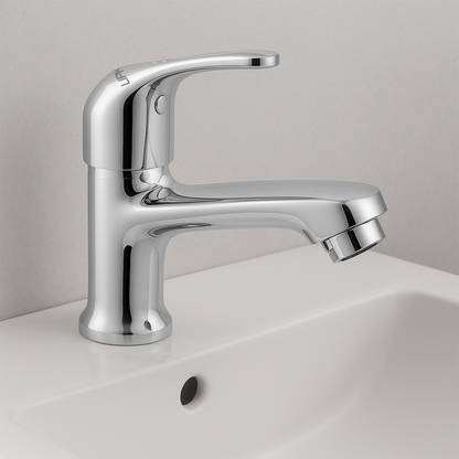 Lipka PXL-01 Pixel Pillar Cock Brass Tap with Chrome Finish for Wash Basin & Kitchen Sink Pillar Tap Faucet