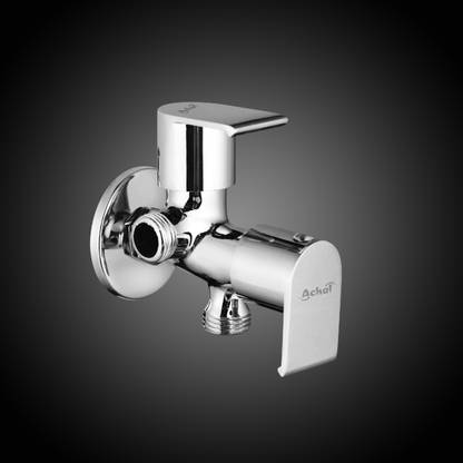 ACHAL Waterfall Angle Cock 2 Way (Full Brass) Water Tap For Kitchen And Bathroom Tap Twin Elbow Valve Faucet