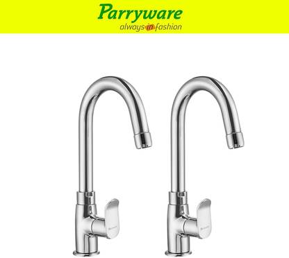 Parryware Alpha brass Swan neck pillar tap set of 2 pic 415 Alpha Swan Neck Pillar tap Swan Neck  Faucet