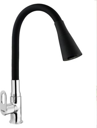 Flipkart SmartBuy FKSN0309-Venna Flexible Brass Swan Neck Faucet with 360° Swivel Black Silicon Spout Dual Flow Swan Neck  Faucet
