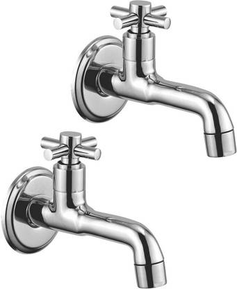 KAMAL Long Body Bib Cock - Cross (Set Of 2) (COR-2114-S2) Bib Tap Faucet