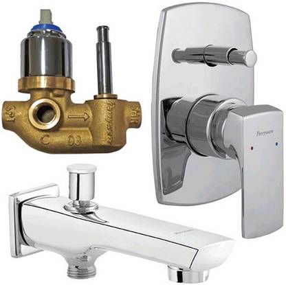 Parryware Euclid diverter Body With upper Trim with tipton wall spout 45209 Faucet Set