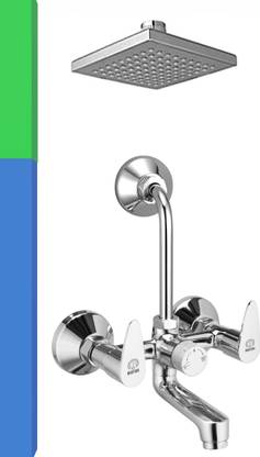 MAYUR ÖCICH WALL MIXER BEND PIPE-6" RAIN SHOWER SET(CLICK SOUND WATER DIVERSION) HEAVY DUTY TAPS FOR BATHROOM [SHOWER COMPLETE SET] bathroom mixer [SHOWER MIXER} Mixer Faucet