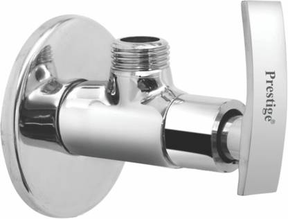 Prestige Passion Angle Cock Brass With Wall Flange (Disc Fitting | Quarter Turn) (Silver) Angle Cock Faucet