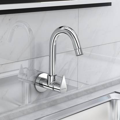 Plantex Virgin Brass PAC-1810 Single Lever Sink Cock with Swivel Spout for Kitchen Sink Spout Faucet