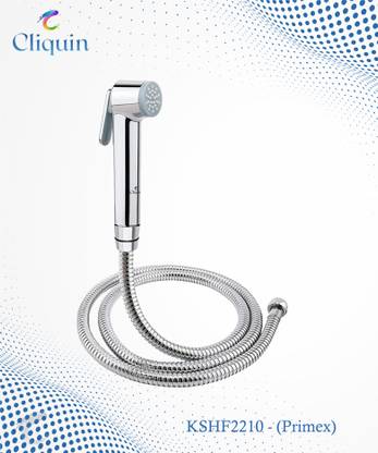 Cliquin KSHF2210	Primex Abs Bidet Spray With SS-304 Grade 1.25 Meter Flexible Hose Pipe and Wall Hook Health  Faucet