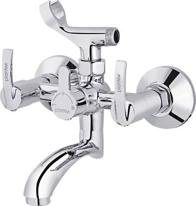 Plantex AQ-1417 Pure Brass Telephonic Wall Mixer with Crutch for Shower & Hot-Cold Water AQ-1417 Mixer Faucet