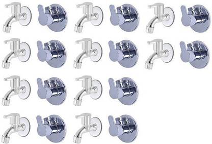 Spazio Splendid Quality Stainless Steel Fusion Angle Valve With Bib Cock Combo Pack Bib Tap Faucet