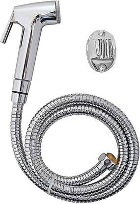 ANMEX Latest Design Rich Look Continental Health faucet (abs)with 1mtr flexible SS Tube and Wall Hook Health  Faucet